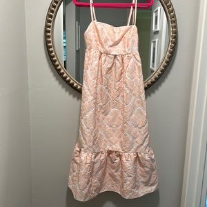 Pink & White Midi Dress